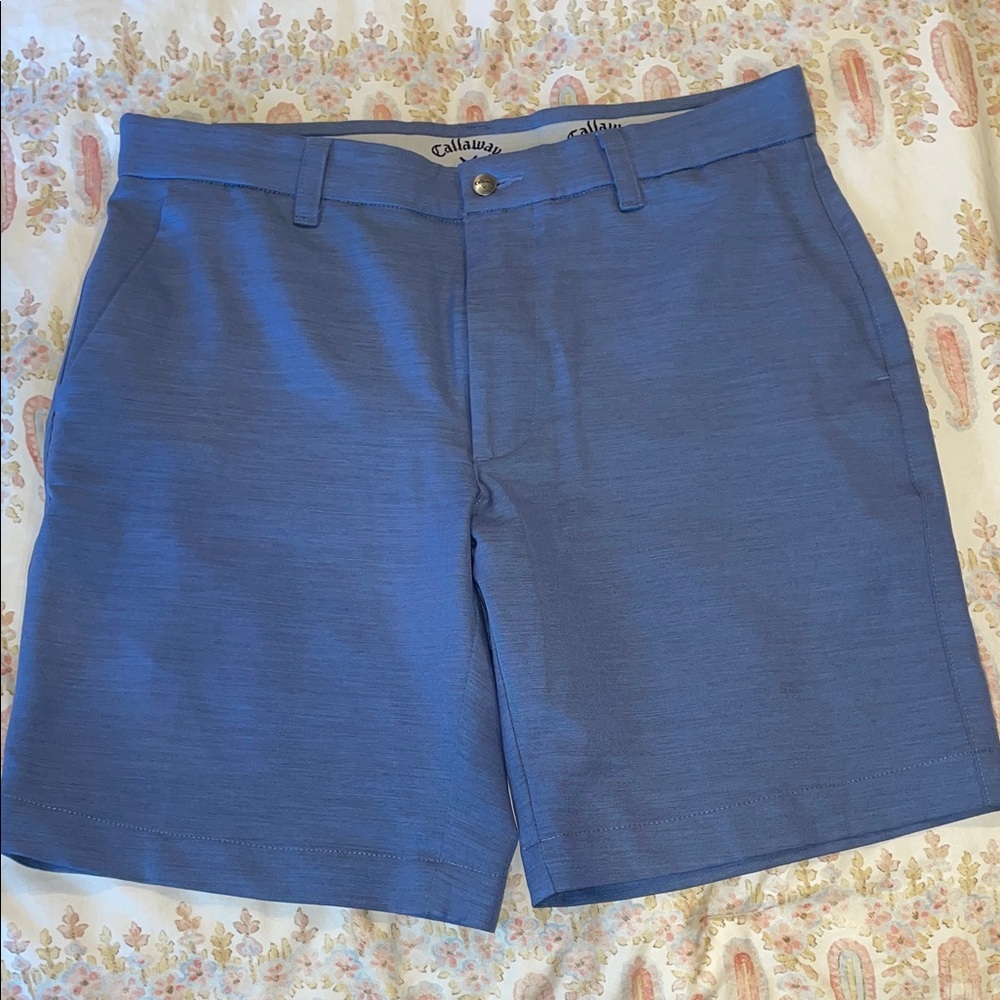 Callaway Men's Slate Blue Flat Front Golf Shorts